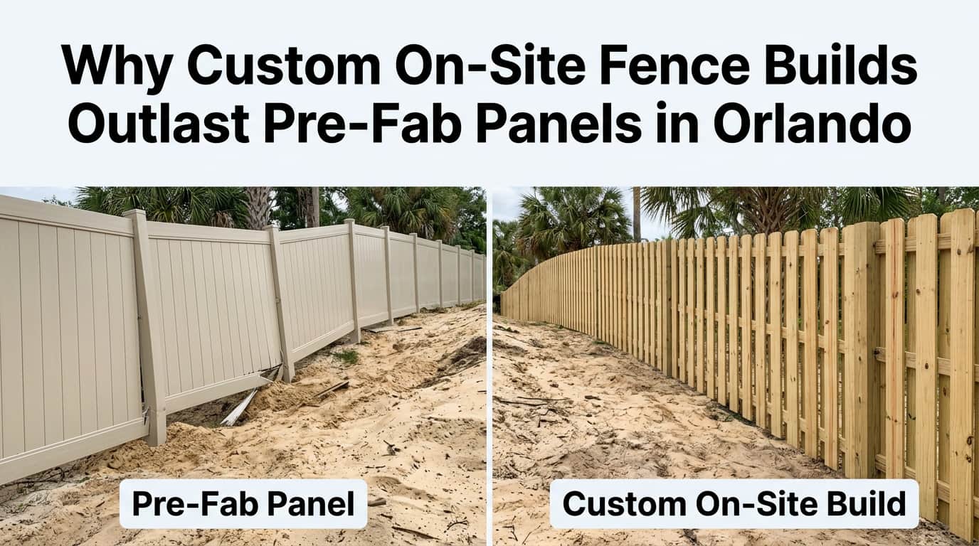 Custom Fence Builds vs. Pre-Fab Panels in Orlando