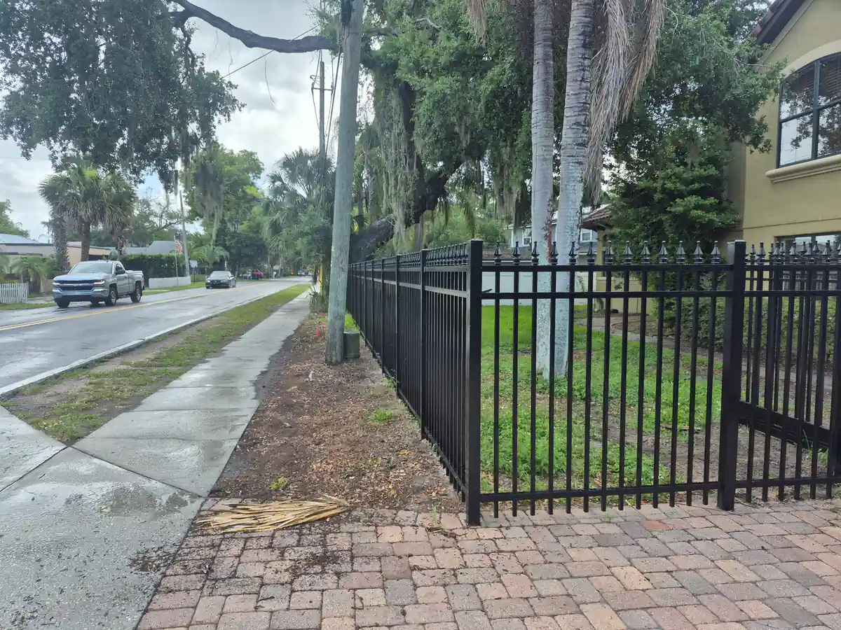 Aluminum Fence and Electric Driveway Gate in Winter Park