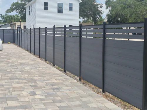 Aluminum Fence with Lattice Top in Mount Dora