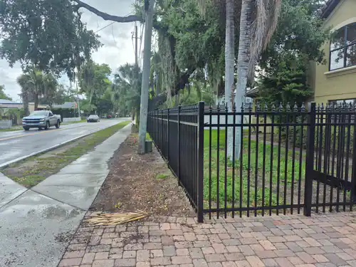 Aluminum Fence and Electric Driveway Gate in Winter Park