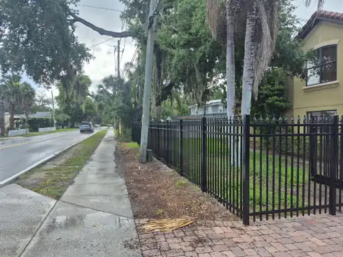 Aluminum Fence and Electric Driveway Gate in Winter Park