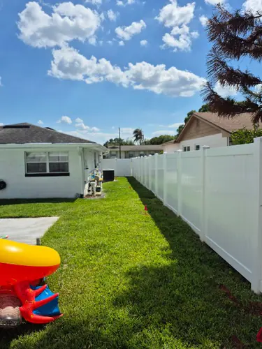 Vinyl Fence Around a Pool in Winter Park