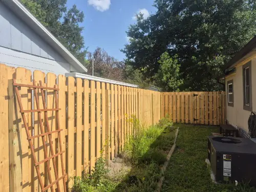 Wood Shadow Box Fence Installation in Flagler Beach