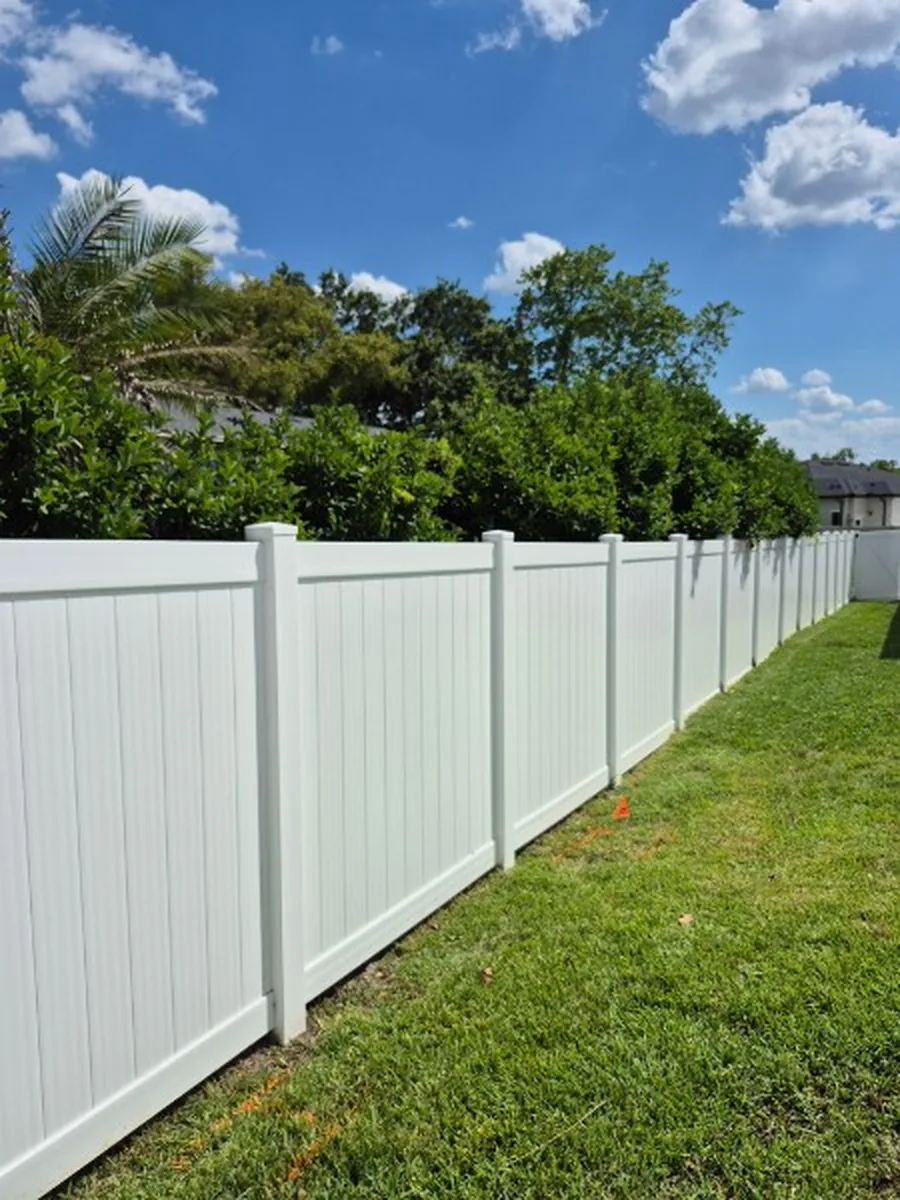 Vinyl Fence Around a Pool in Winter Park